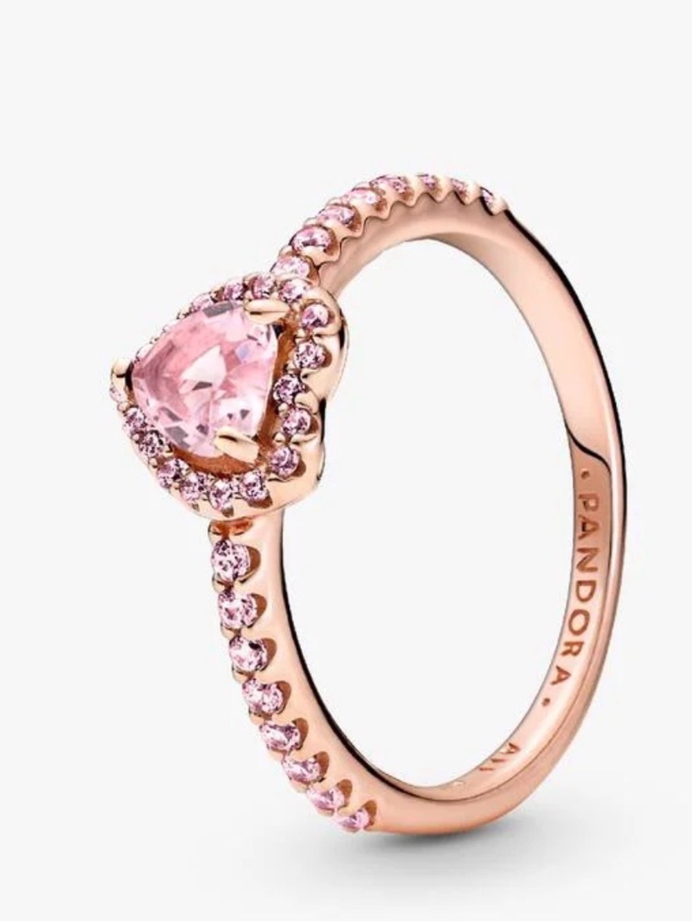 Pandora Rose Gold Pink Heart Halo Ring